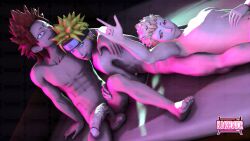 3boys 3d 3d_(artwork) abs atlus barefoot big_balls big_penis blonde_hair blue_eyes boku_no_hero_academia bunkbedator completely_naked completely_nude completely_nude_male crossover eijirou_kirishima erection facial_markings feet feet_up foot_fetish forehead_protector gay group headband hi_res high_resolution highres huge_cock kirishima_eijirou large_balls large_penis light-skinned_male light_skin looking_at_viewer looking_back male male_only megami_tensei multiple_boys multiple_males my_hero_academia naked naruto naruto_(series) naruto_shippuden naruto_uzumaki nude nude_male on_back on_front on_stomach open_mouth pale-skinned_male pale_skin penis persona persona_5 red_eyes red_hair ryuji_sakamoto shounen_jump sitting smile smiling smiling_at_viewer soles spiky_hair thick_penis threesome toes twink uzumaki_naruto whisker_markings whiskers yaoi yellow_hair