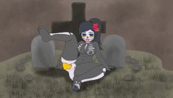 1girls 2d animated canal_5 catalina_la_catrina catrina cemetery dia_de_los_muertos dildo dildo_in_pussy female gif holidays masturbation mr_lewdologist sex_toy solo vaginal