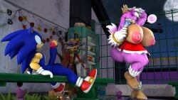 3d amy_rose amy_rose_the_werehog barefoot blue_fur cobaltapple fuckgirl furry large_breasts pink_fur sonic_(series) sonic_the_hedgehog werehog