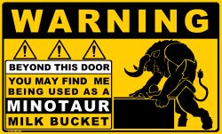 caution_sign larger_male lluisabadias minotaur missionary_position muscular_male pictogram warning_sign warning_sign_person