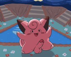 balls blush clefairy flower furry lake male male_only mincheeto penis pokémon_(species) pokemon tagme tail