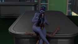 3d d.va hastyfour headscissor lia3d overwatch submission_hold widowmaker wrestling_femdom