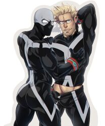 ass balls bubaigawara_jin bulge cigarette clone costume male male_only muscles muscular my_hero_academia penis scar scar_on_face soynutts twice yaoi