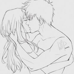 1boy 1girls age_difference beauty_mark black_and_white boruto:_naruto_next_generations caress caressing caressing_head closed_eyes embrace embracing female hand_in_hair haruno_sakura hatake_kakashi hi_res high_resolution highres hugging kiss kissing line_art long_hair making_out male/female mayskalih mole_under_mouth monochrome naruto naruto_(series) naruto_shippuden older_male older_man_and_teenage_girl romantic romantic_ambiance sakura_haruno scar scar_across_eye shirtless shounen_jump straight student teacher teacher_and_student topless younger_female