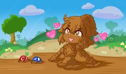 arle_nadja blue_puyo completely_covered_in_mud covered_in_mud dirty dirty_girl dude1022 female fetish green_puyo heart heart-shaped_pupils horny in_love mud muddy purple_puyo puyo_(puyopuyo) puyo_puyo puyo_puyo_fever red_puyo solo yellow_puyo