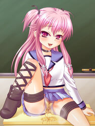 angel_beats! dirty_panties pee peeing stained_panties tagme urine young yui_(angel_beats!)