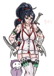 akali breasts female girl kennen league_of_legends nurse_akali samiri