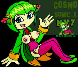 anthro breasts clothes color cosmo_the_seedrian female female_only nev seedrian sitting smile solo sonic_(series) tagme