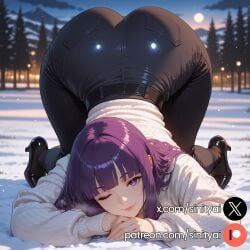 1girls 2025 ai_generated ass bangs big_ass big_breasts blurred_background blurry_background depth_of_field female fern_(sousou_no_frieren) frieren_beyond_journey&#039;s_end fringe hi_res high_quality high_resolution highres huge_ass huge_breasts huge_thighs long_hair nsfw patreon patreon_exclusive patreon_link patreon_logo patreon_url purple_eyes purple_hair sinity small_waist sousou_no_frieren thick_thighs thin_waist