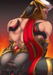 1boy ass ass_focus balls big_balls big_butt big_penis bulge cum cum_on_ass cum_on_body focus focus_on_ass focused half-closed_eyes half_naked league_of_legends league_of_legends:_wild_rift looking_at_viewer looking_back male male_only muscles muscular muscular_arms muscular_ass muscular_back muscular_chest muscular_legs muscular_male rape raped red_eyes sperm sperm_cell splits torn_bodysuit torn_clothes torn_pants varus white_eyebrows white_hair wyatt_wu1020