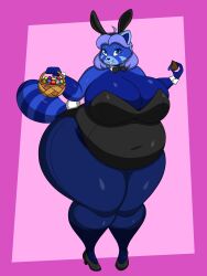 bao_azalea big_breasts blueberry_inflation breasts bunnysuit chubby furry huge_breasts lj_caffie thick_thighs wide_hips