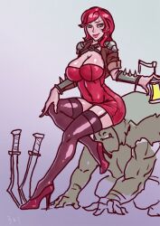 breasts female girl high_heels katarina_du_couteau league_of_legends samiri yorick