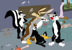 2011 5boys anal anal_penetration anal_sex anal_train animal_penis anthro anvil beak bird buckteeth bugs_bunny canine cat centerfold chicken coyote cum cum_on_beak cum_on_bed cum_on_floor cum_on_wall cum_while_penetrated cumshot daffy_duck dildo duck dvd emptyset equine_dildo erection eyes_half_open feline foghorn_leghorn fur gay group_sex handjob holding_penis huge_dildo imminent_anal interspecies lola_bunny looney_tunes lube magazine magazine_cover male male_only mammal motel_room multiple_males mustelid nude nude_female one_eye_closed open_mouth orgasm_face orgasm_from_anal orgasm_from_handjob orgy penis_size_difference pepe_le_pew porn_magazine rabbit sex_toys skunk soft_feathers space_jam sylvester tongue_out train_position wile_e._coyote yaoi