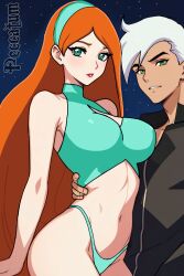 anime_style big_breasts bikini brother danny_fenton danny_phantom female ghost_male girl jazz_fenton male older_sister peccatum revealing_clothes sister