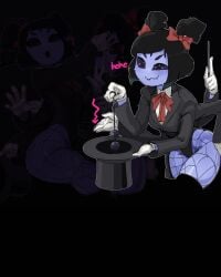 anal_beads magician_hat magician_tuxedo md-thetest mdthetest muffet multi_arm multi_eye multi_limb spider_girl spider_humanoid tagme undertale undertale_(series)