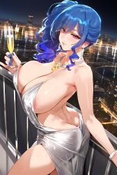 1girls ai_generated areolae_slip ass azur_lane blush blushing_at_viewer breasts dress huge_breasts looking_at_viewer massive_breasts milkers mommy no_bra no_panties sayuai skimpy_clothes solo st._louis_(azur_lane) st._louis_(luxurious_wheels)_(azur_lane) suggestive_look