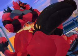 abs anthro balls biceps bodybuilder cum cum_on_penis cumming excessive_cum flexing furry gay hyper hyper_balls hyper_genitalia hyper_muscles hyper_penis hyper_testicles incineroar kunn_(artist) machoke male male_focus male_only muscles muscular muscular_arms muscular_ass muscular_back muscular_legs muscular_male muscular_thighs nipples pecs penis penis_growth pokemon pokemon_(species) testicles veins veiny_penis vore