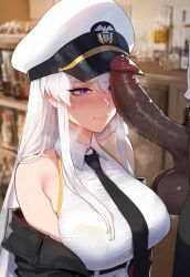 ai_generated azur_lane dark-skinned_male enterprise_(azur_lane) floox interracial tagme thiccwithaq_(ai_style)