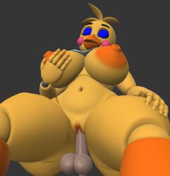 1girls 3d 3d_(artwork) animatronic dildo female five_nights_at_freddy's five_nights_at_freddy's_2 furry masturbation penetration robot robot_girl runaboo_chica sex sex_toy solo toy_chica_(fnaf)