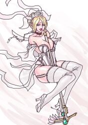 breasts female female_focus female_only girl high_heels janna_windforce league_of_legends riot_games samiri simple_background solo solo_female solo_focus