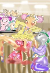 alice_nimbletoes angelina_ballerina angelina_mouseling birth birthing blood female gay_rat giving_birth gracie gracie_madeleine_le_chateau miss_mimi mouse pregnant tail