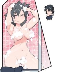 completely_nude lucia_(scott_malin) original original_character scott_malin shower showering soap_censor tagme