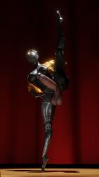 atomic_heart ballerina ballet big_balls big_penis erection futa_only futanari right_(atomic_heart) the_twins_(atomic_heart)