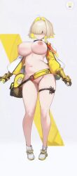 1girls animated big_breasts breasts calves elegg_(nikke) eyes_covered goddess_of_victory:_nikke jiggling_thighs knees midriff nude_edit nude_filter open_mouth perfect_legs skindentation thick_thighs thighs tongue_out