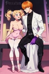 ai_generated big_breasts blonde_hair dee_dee_(dexter's_laboratory) dexter's_laboratory dexter_(dexter's_laboratory) girl incest male orange_hair peccatum sister_and_brother