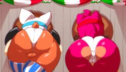 2boys 2girls amy_rose angelauxes animated anthro ass ass_focus bat_wings big_ass bimbo blowjob bottom_heavy bouncing_ass bubble_ass bubble_butt cameltoe clothed clothed_female clothed_female_nude_male clothing cum cum_in_mouth cum_inside dat_ass deepthroat faceless_male fellatio female fully_clothed furry glory_hole green_eyes group_sex hairband huge_ass human_on_anthro loop male mobian_(species) multiple_boys multiple_females multiple_girls multiple_males oral oral_sex orange_fur orgasm orgy panties pink_body pink_fur pink_hair presenting presenting_hindquarters public_use rouge_the_bat sega skimpy sonic_(series) sonic_the_hedgehog_(series) stockings straight thick_ass thick_thighs thighhighs thighs underwear video_games wide_hips wings