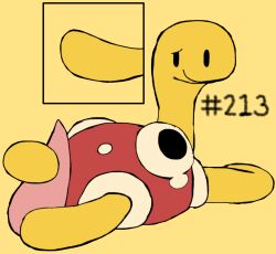 ambiguous_gender digital_media_(artwork) duo erection feet feral foot_fetish foot_play footjob generation_2_pokemon genitals hashtag hi_res id_number male nintendo number penis pokemon pokemon_(species) secretsableye sex shuckle simple_background smile tapering_penis text yellow_body