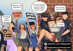 bulge bulge_through_clothing crossdressing fappypen femboy femdom panty political politics protest role_reversal sissy tomboy