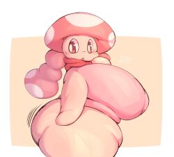 1girls 2023 artist_signature ass big_ass big_breasts breasts chubby chubby_female commission curvaceous curvy curvy_figure female female_focus female_only gigantic_breasts gigantic_thighs huge_ass huge_breasts large_ass large_breasts long_hair looking_back mario_(series) nintendo plump shortstack side_view simple_background solo solo_focus standing stevest58244496 thick_thighs thighs toadette voluptuous wide_hips wiggle_lines