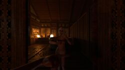 3d ciri female mirror_selfie nude simsxxx3d the_witcher_(series) the_witcher_3:_wild_hunt white_hair