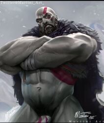 bald bald_man bara barely_clothed beard big_ass big_butt big_penis bubble_ass bubble_butt daddy dilf facial_hair fat_ass fat_butt gay god_of_war huge_ass huge_butt huge_cock kratos lake looking_at_viewer male_focus male_only martini_art massive_ass massive_butt mature_male muscular muscular_arms muscular_ass muscular_back muscular_legs muscular_male muscular_thighs older_male partially_clothed partially_nude solo solo_male thick_ass thick_thighs veiny_penis water white_markings