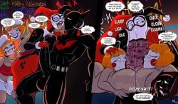 1boy 2023 3girls :>= ameizing_lewds ass balls batman batman:_the_animated_series batman_(series) batman_(terry_mcginnis) batman_beyond batman_beyond:_return_of_the_joker belt big_ass big_breasts big_penis blowjob blowjob_face boobjob breasts bust busty cleavage clothing clown clown_girl clown_makeup collaborative_fellatio collaborative_paizuri collaborative_titfuck curvaceous curvy curvy_figure dc dc_comics dcau dee_dees deidre_dennis delia_dennis dialogue digital_drawing_(artwork) digital_media_(artwork) english_text fellatio female female_focus foursome genitalwear gigantic_penis grandmother_and_granddaughter harleen_quinzel harley_quinn harley_quinn_(classic) heart-shaped_pupils hips horseface huge_balls huge_breasts huge_cock huge_penis huge_testicles human incest kissing kissing_penis large_breasts large_penis licking_penis light-skinned_female light_skin lipstick lipstick_mark lipstick_on_penis makeup male multiple_girls orange_hair paizuri pale_skin penis_bulge penis_in_mouth red_hair red_lipstick rubbing_penis saliva saliva_on_penis short_hair shorts sister sisters sound_effects speech_bubble straight superhero supervillainess terry_mcginnis testicles text time_travel titfuck triple_fellatio twins vacuum-like_fellatio vacuum_blowjob vacuum_fellatio vacuum_suck