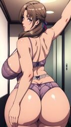 ai_generated ass big_breasts breasts do_you_love_your_mom_and_her_two-hit_multi-target_attacks? female female_only lingerie mature mature_female milf mother onlyaimommys oosuki_mamako panties solo tsuujou_kougeki_ga_zentai_kougeki_de_ni-kai_kougeki_no_okaasan_wa_suki_desu_ka? underwear