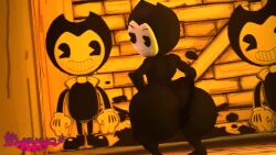 3d animated bendy bendy_and_the_ink_machine bendy_the_dancing_demon bouncing_ass cardboard_cutout mp4 no_sound shinyagaia smile solo tagme thick_ass video