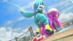 1boy 1girls 3d 3d_(artwork) anal anal_sex anal_sex female female_penetrated kitsunami_the_fennec male male/female male_penetrating nackey sonic_(series) tagme wave_the_swallow