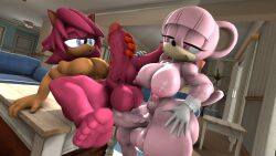 1boy 1futa 3d 3d_(artwork) ace_(blackchaos64) futa_on_male futanari mona_the_mouse nackey oc sonic_(series) tagme