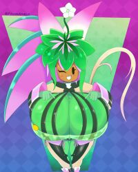 anthro big_breasts blaster_master blaster_master_zero_2 breasts clothes clothing fromariels kanna_(blaster_master) plantie smile solo tagme