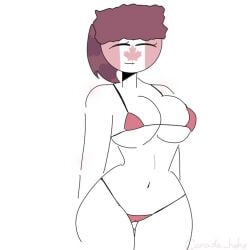 big_ass big_breasts canada_(countryhumans) countryhumans countryhumans_girl female female_focus nsfw red_bikini repost solo straight thick_thighs white_body white_skin xx.canada.xx