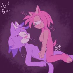 1:1 4_fingers amy_rose anthro blaze_the_cat blush breast_size_difference breasts cheek_tuft duo embarrassed eulipotyphlan eyelashes facial_tuft felid feline female female_on_top fingers flat_chest fur futanari girl_on_top guide_lines heart hedgehog hi_res intersex intersex/female large_breasts lewd_supernova long_tail mammal multicolored_body multicolored_fur on_top riding sega short_tail simple_background small_breasts sonic_(series) sonic_the_hedgehog_(series) tail tuft wholesome