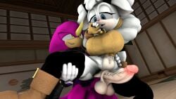 1boy 1futa 3d 3d_(artwork) espio_the_chameleon futanari futanari/male futanari_penetrated lanolin_the_sheep male_on_futa nackey sonic_(series) tagme