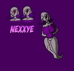 alien alien_girl ben_10 big_ass big_breasts ectonurite exclamation_mark fan_character ghost ghost_girl nexxye nexxye_(sparozen) nipples oc purple_eye sparozen surprised