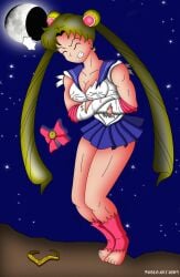 ass_expansion bishoujo_senshi_sailor_moon breast_expansion clothing erect_nipples erect_nipples_under_clothes female fully_clothed hair_color_change locofuria medium_breasts mid-transformation muscle_growth sailor_moon skin_color_change skirt thigh_expansion transformation usagi_tsukino