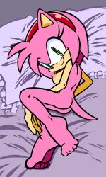 amy_rose ass breasts feet furry hairband nude nude_female pillow randomguy999 sega sheets small_breasts smile sonic_(series)