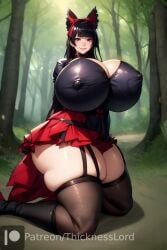 1girls absurd_res absurdres ai_generated big_breasts black_hair breasts curvaceous curves curvy curvy_body curvy_female curvy_figure curvy_hips female female_only gate_-_jieitai_ka_no_chi_nite_kaku_tatakaeri hi_res high_resolution highres huge_breasts kneeling legwear long_hair long_legs massive_breasts massive_thighs red_eyes ribbon rory_mercury shiny_skin smile smiling smiling_at_viewer solo solo_female solo_focus stable_diffusion thick_thighs thicknesslord voluptuous voluptuous_female wide_hips