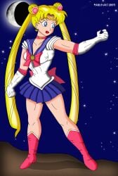 bishoujo_senshi_sailor_moon clothing female fully_clothed locofuria mid-transformation muscle_growth sailor_moon skirt small_breasts transformation usagi_tsukino