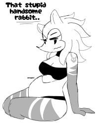 1girls angry_face anonymous_artist anthro ashlyn_kozlov_murphy ashlyn_paradox dialogue furry hedgehog hedgehog_humanoid impregnation marking original_character pregnant sega sitting sonic_(series) sonic_oc sonic_the_hedgehog_(series) tattoo text